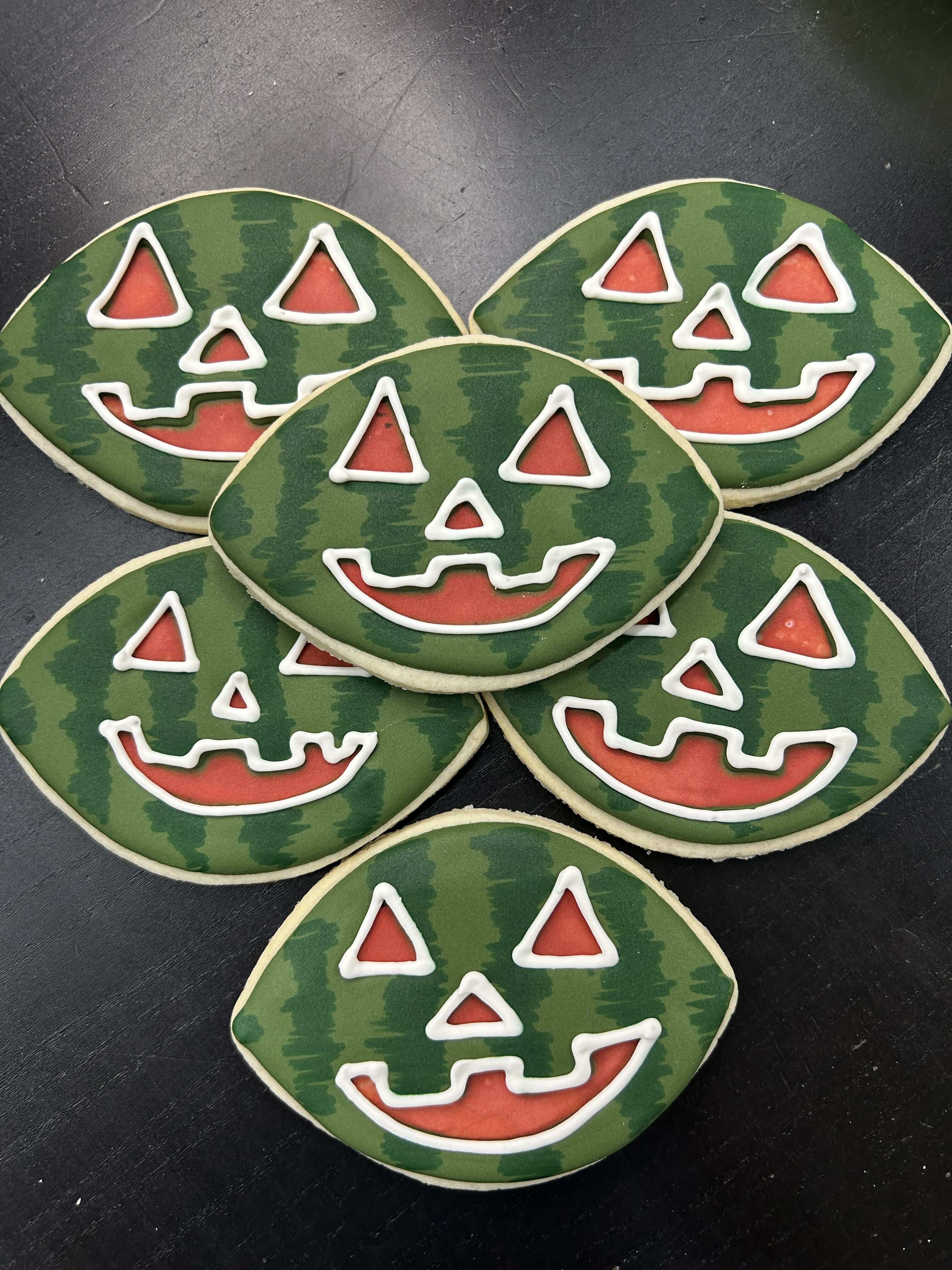 Jack-O-Lantern Watermelon Cookie