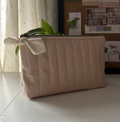 Beige Waflle Everyday Essential Pouch