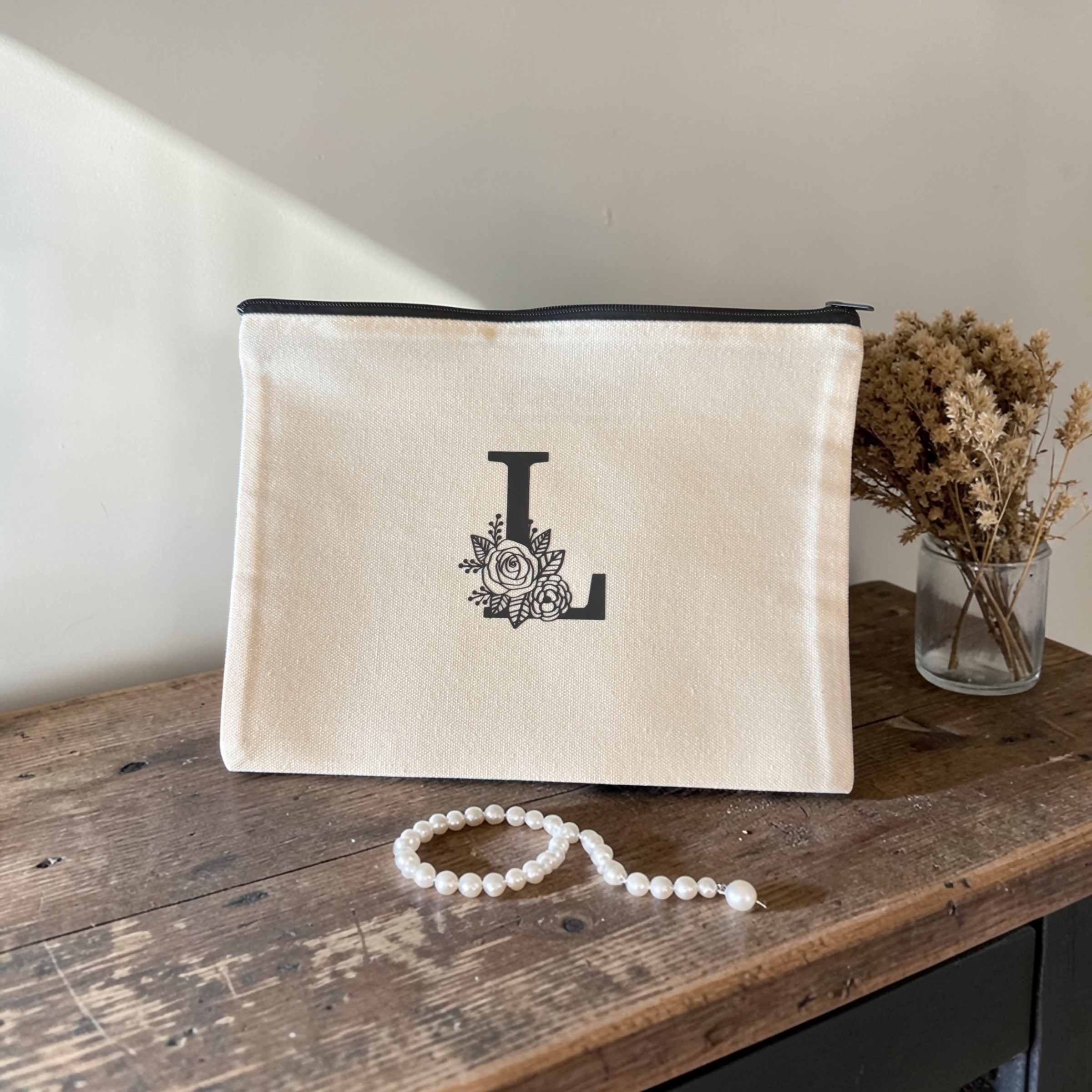 J, K, L, M - Monogram letter pouches