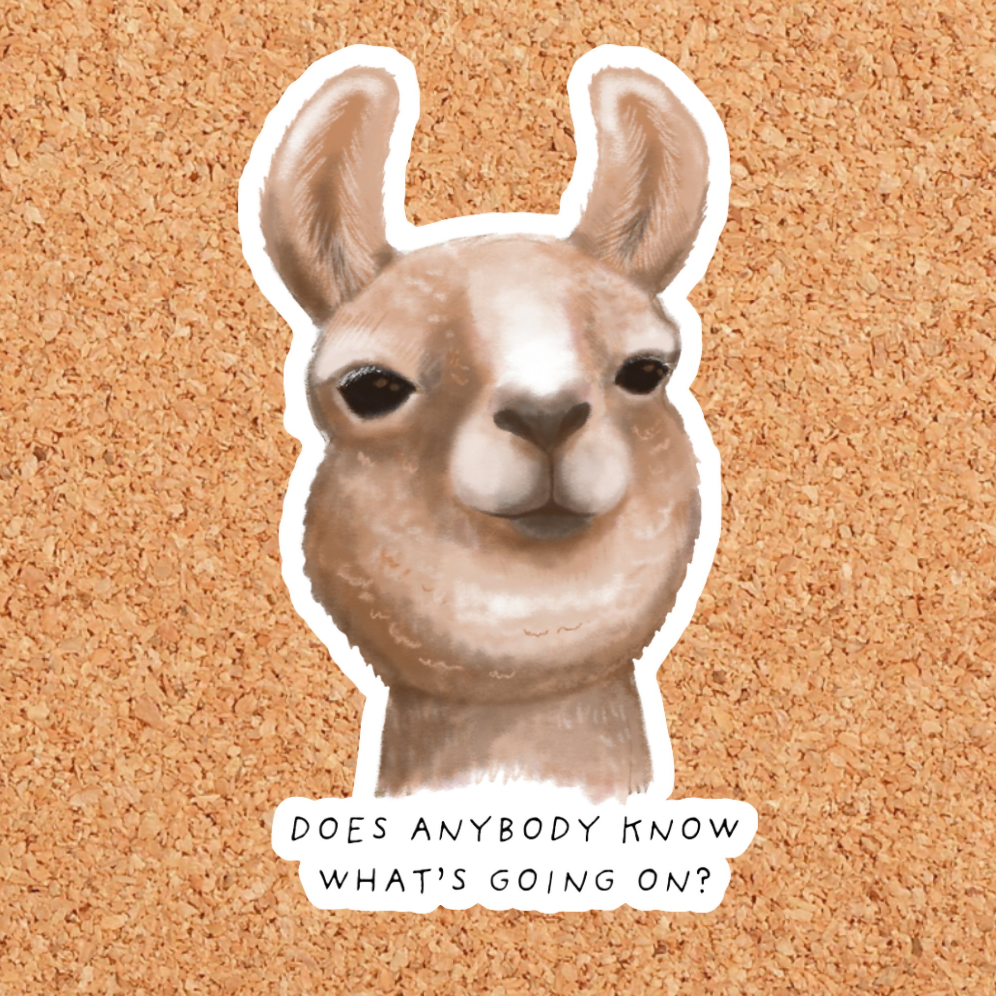 What's Going On? Alpaca Sticker