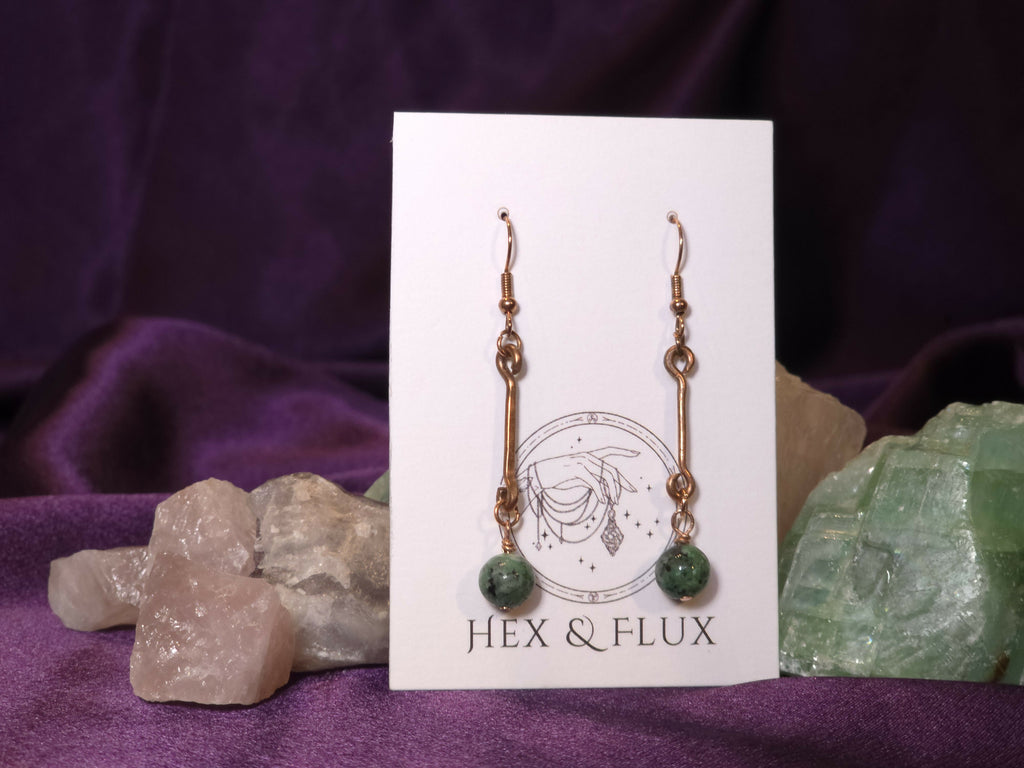 African Turquoise Earrings