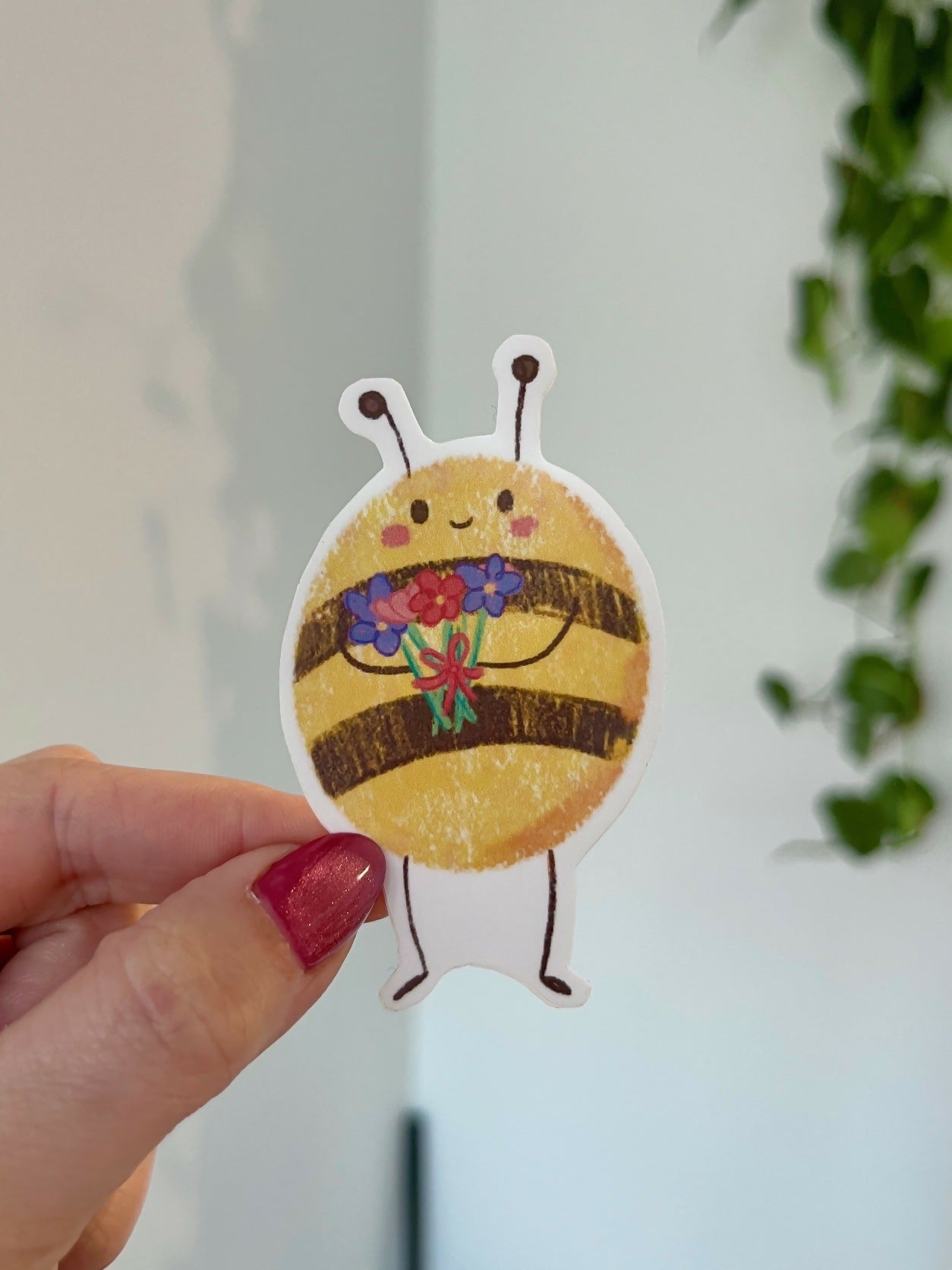 Flower Bee Sticker