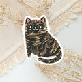 Tortoiseshell Cat Vinyl Sticker