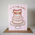 Happy Couple Squirrel Wedding Cake Greeting Card