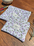 Handmade Quilted Zipper Pouch - Lilac