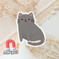 Grey Cat Magnet