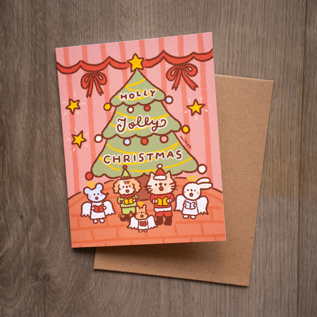 Holly Jolly Christmas Greeting Card