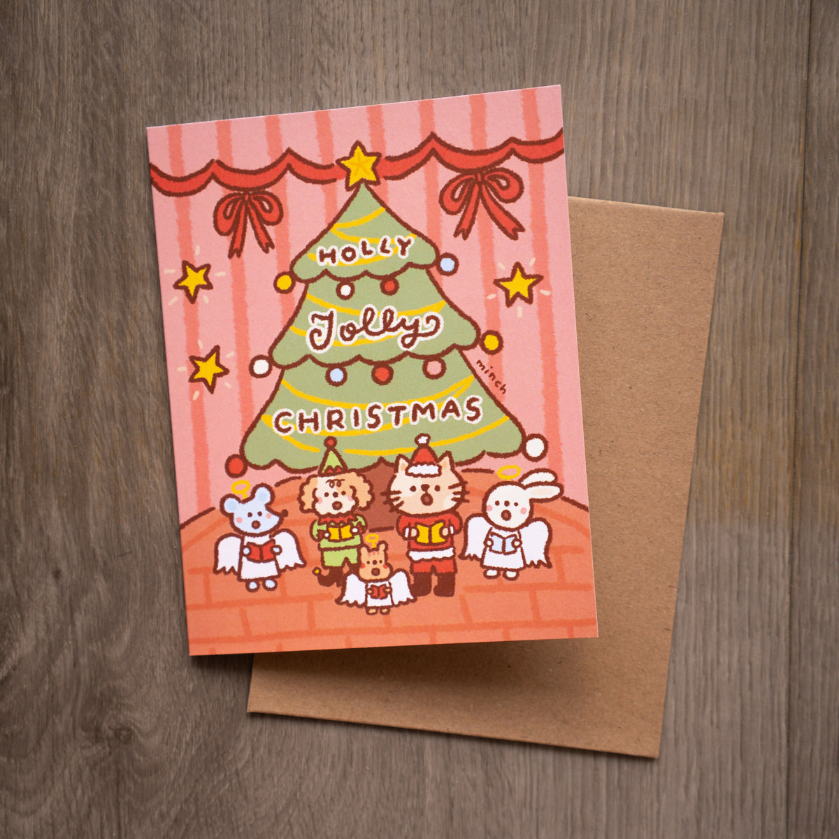 Holly Jolly Christmas Greeting Card