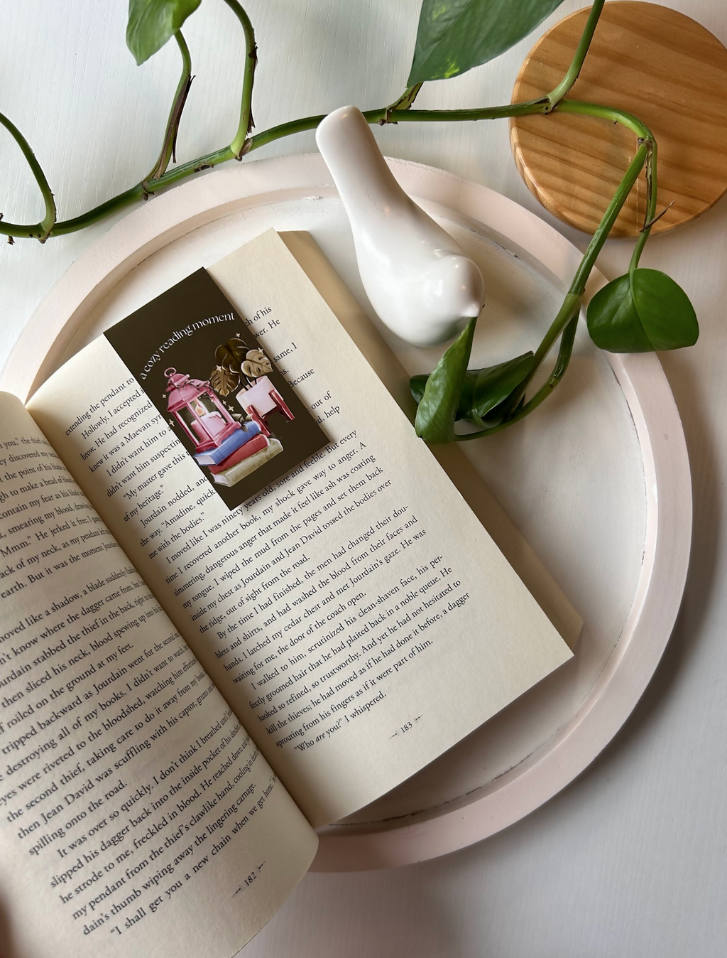 Cozy Reading - Magentic Bookmark - Green