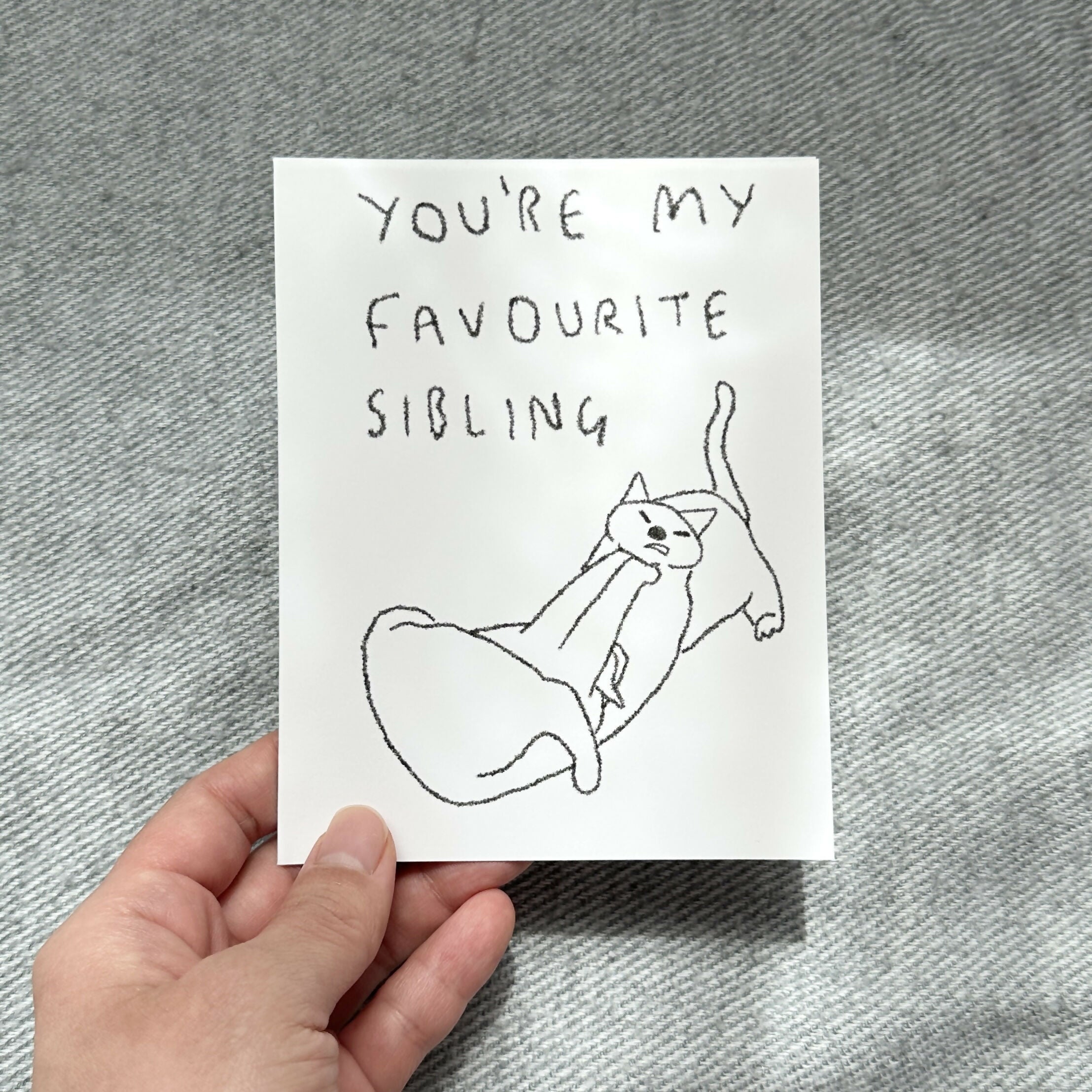 sibling card - cat