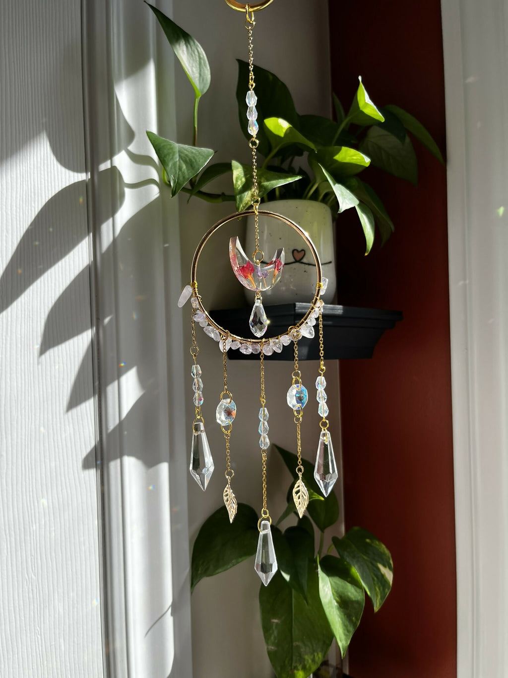 Pressed Flower Petals Suncatcher