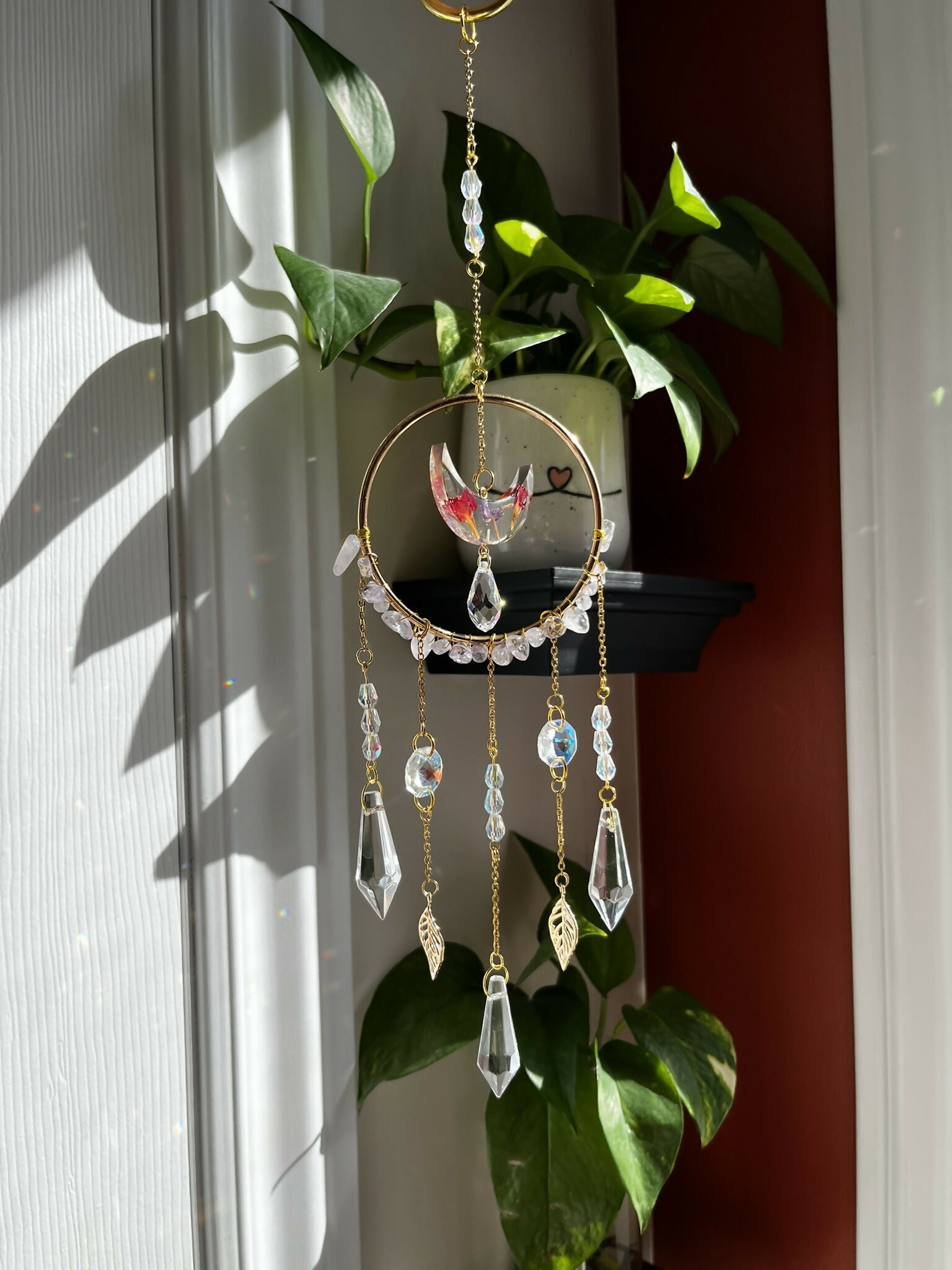 Pressed Flower Petals Suncatcher