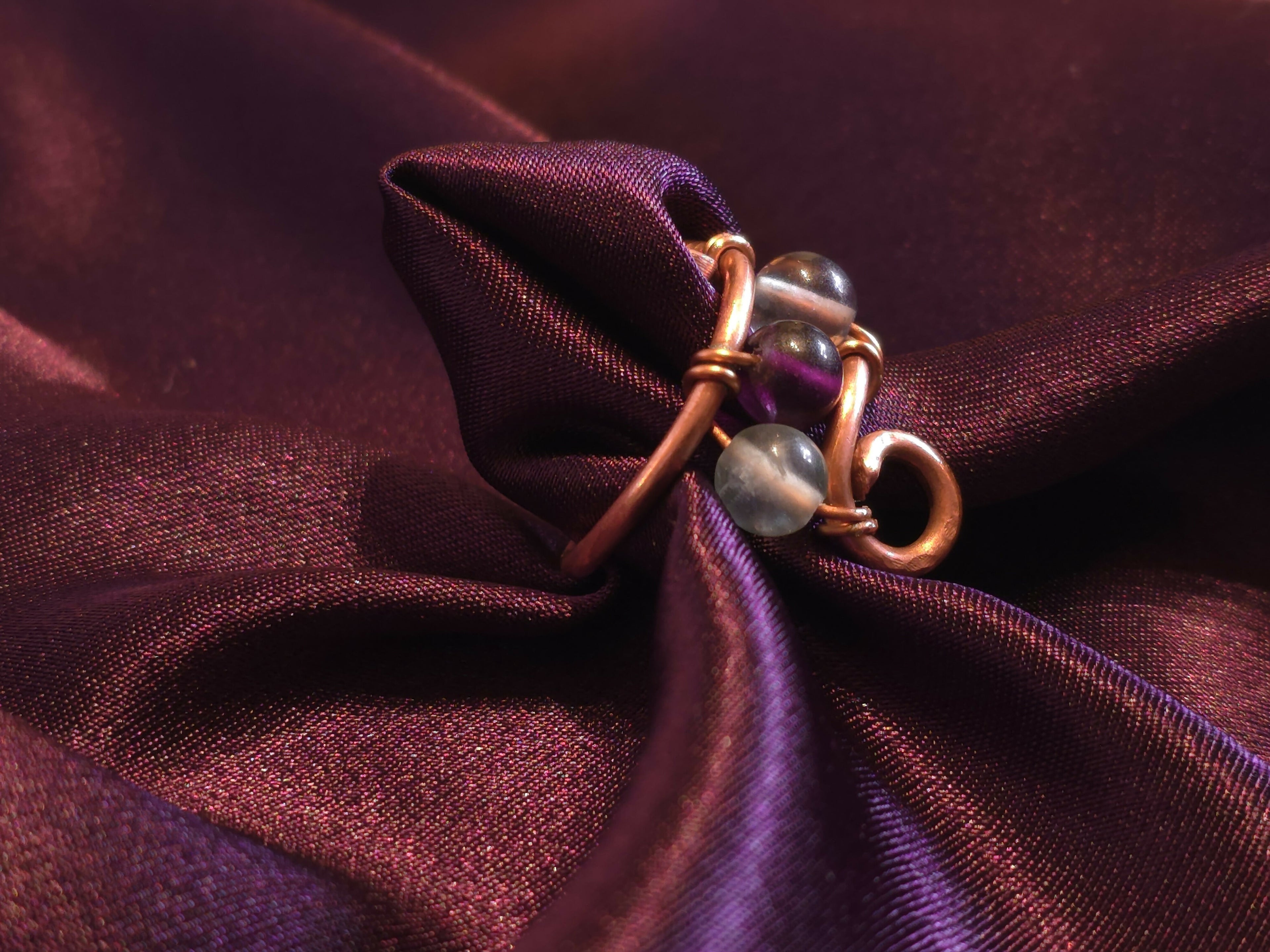 Gemstone Trio Copper Ring