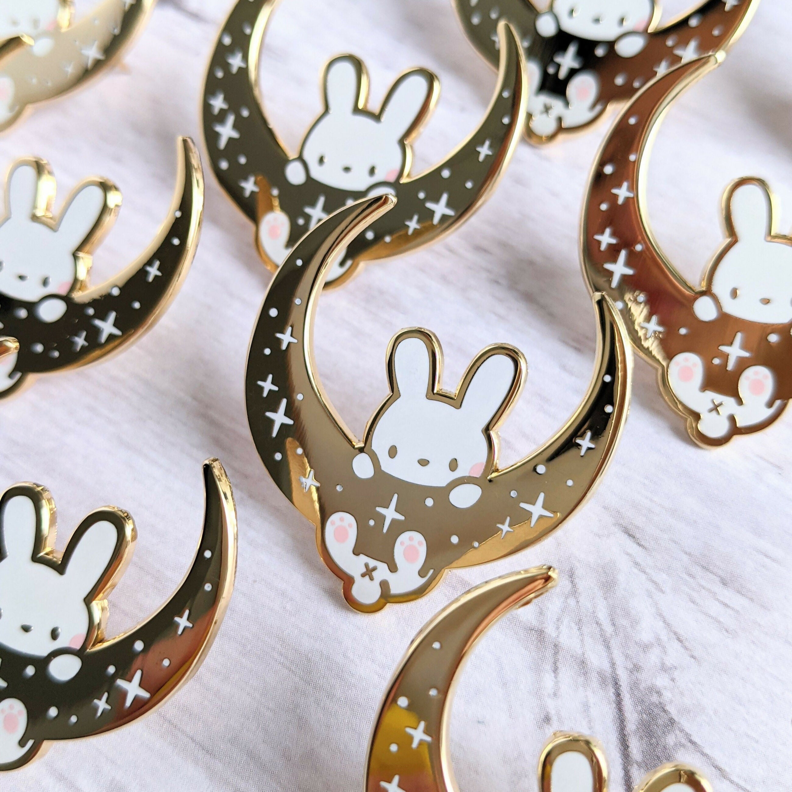 Moon Rabbit Enamel Pin