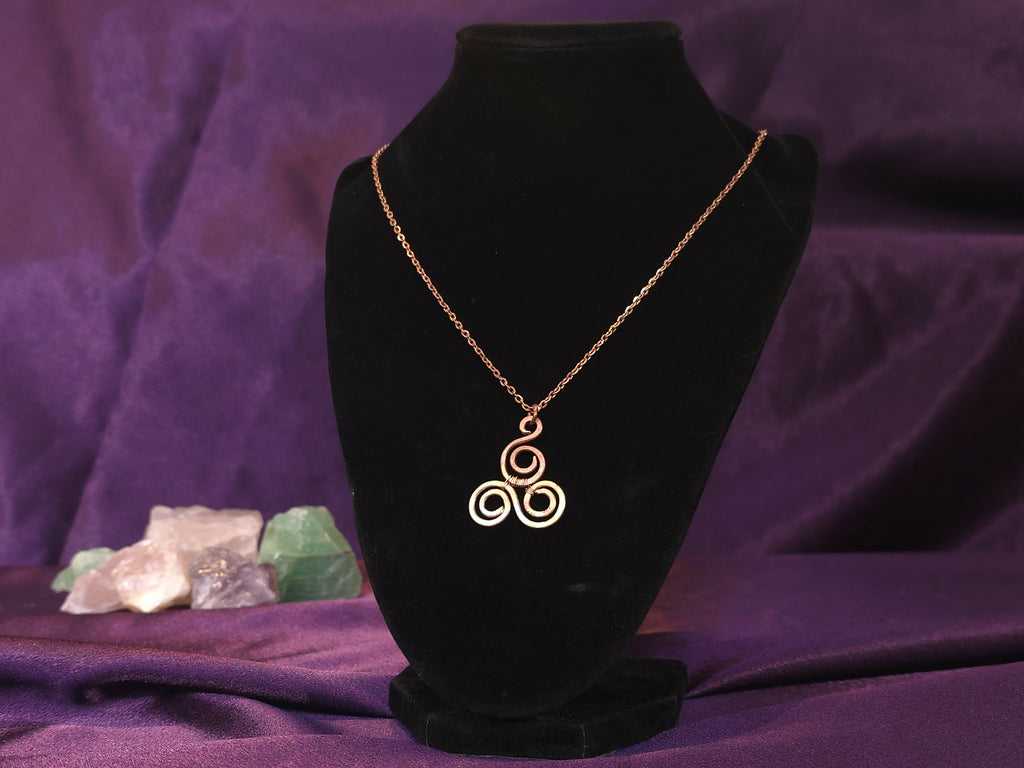 Copper Triskele Pendant