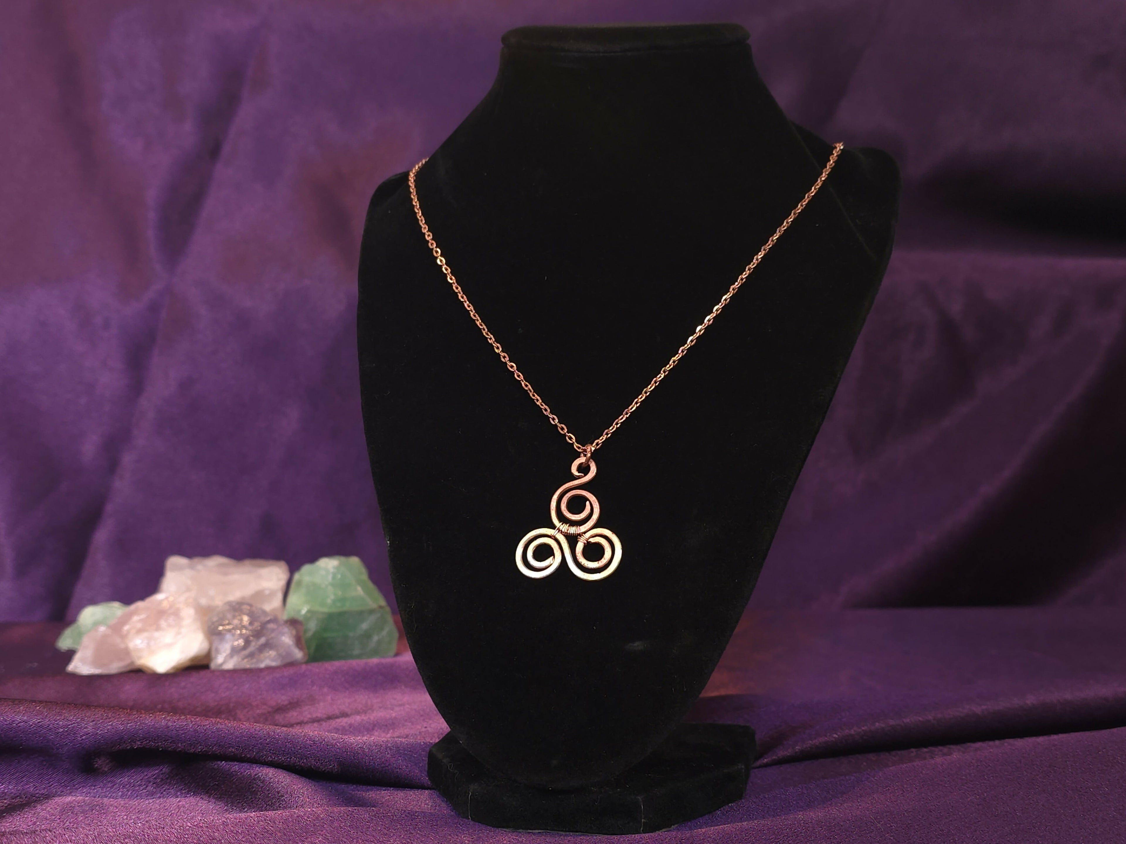 Copper Triskele Pendant