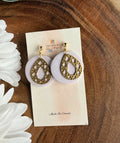 Teardrop Bezel Earrings