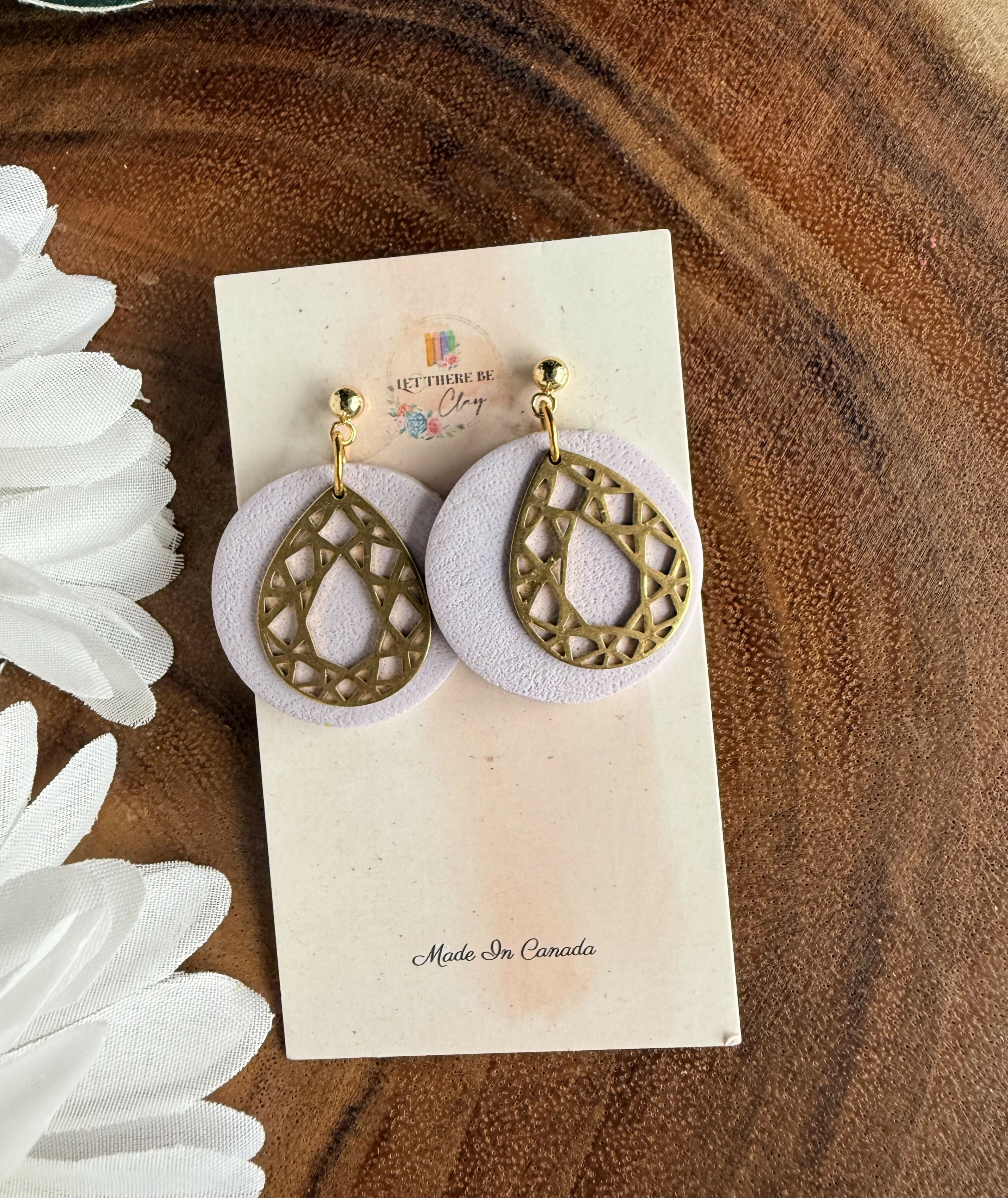Teardrop Bezel Earrings