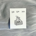 ho ho ho card - raccoon (black/white)