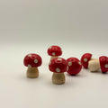 Mushrooms in Red Polka