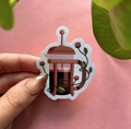French Press Coffee Sticker