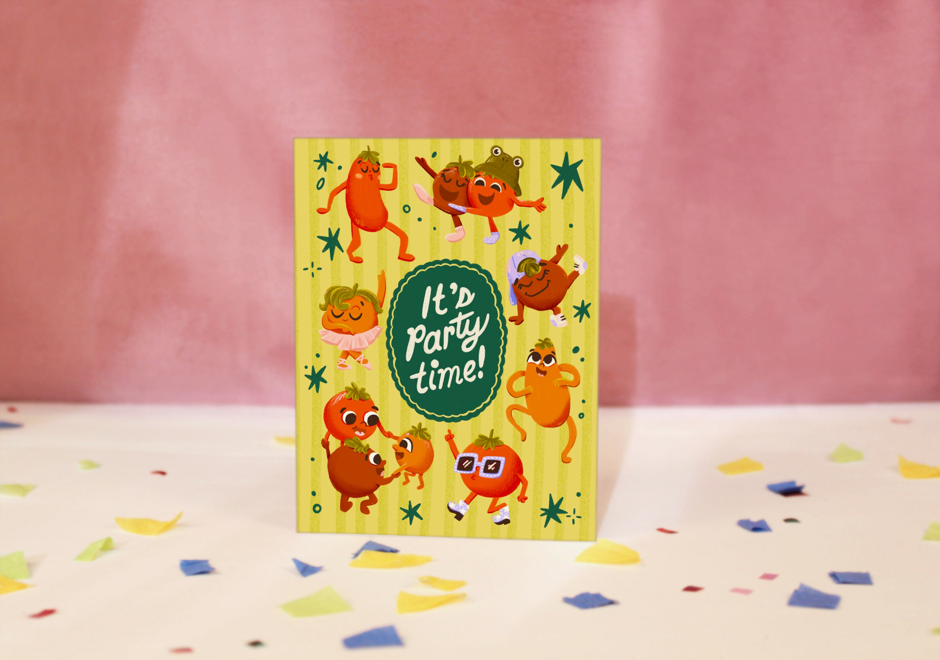 Tomato Party Birthday Card