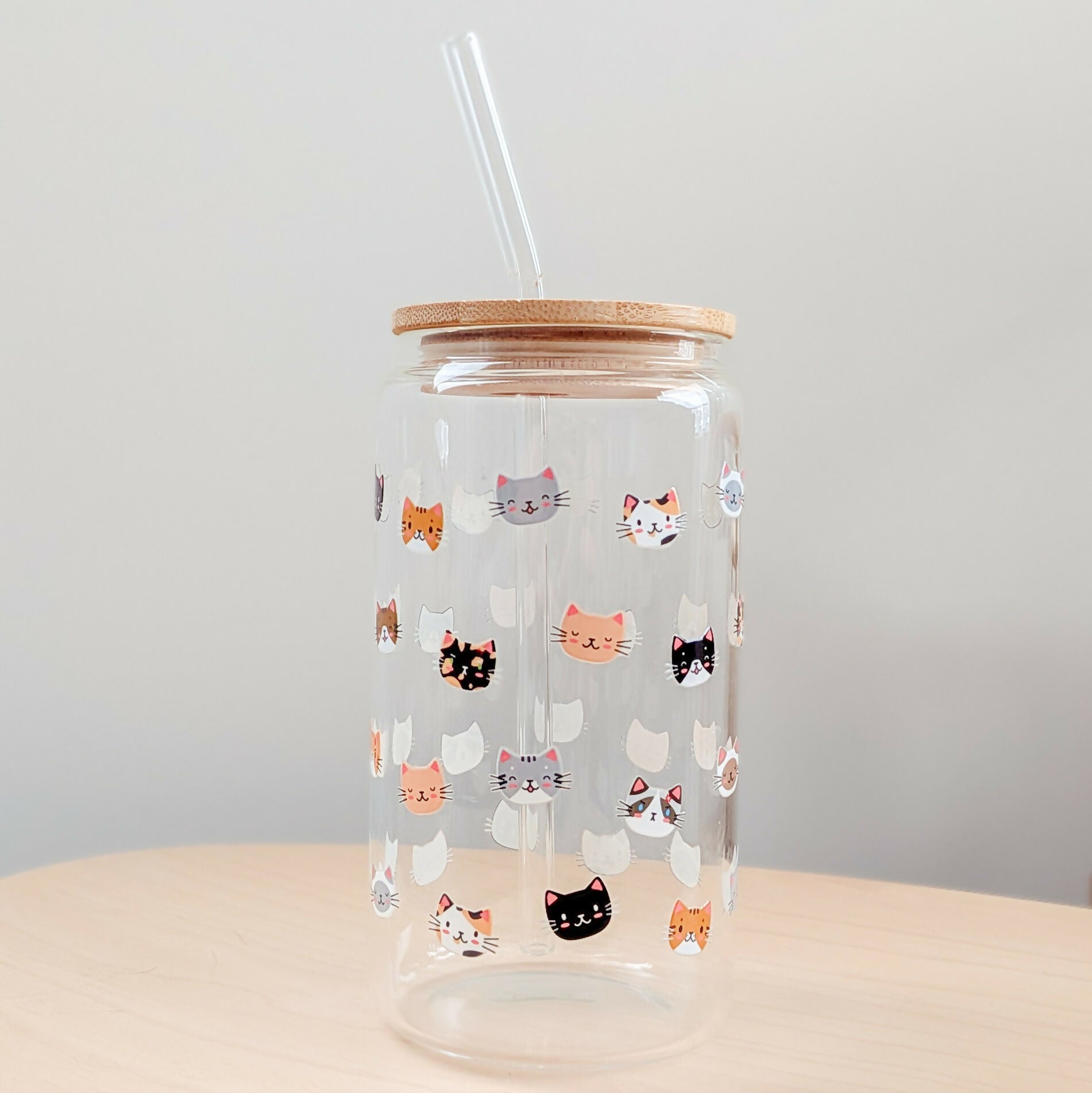 Cat Head Glass Tumbler