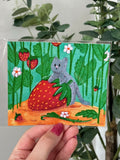 Strawberry Cat Print
