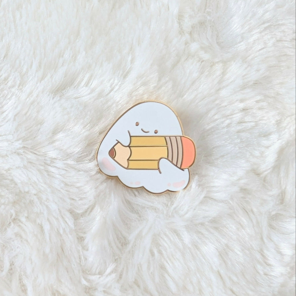 Pencil Ghost Enamel Pin
