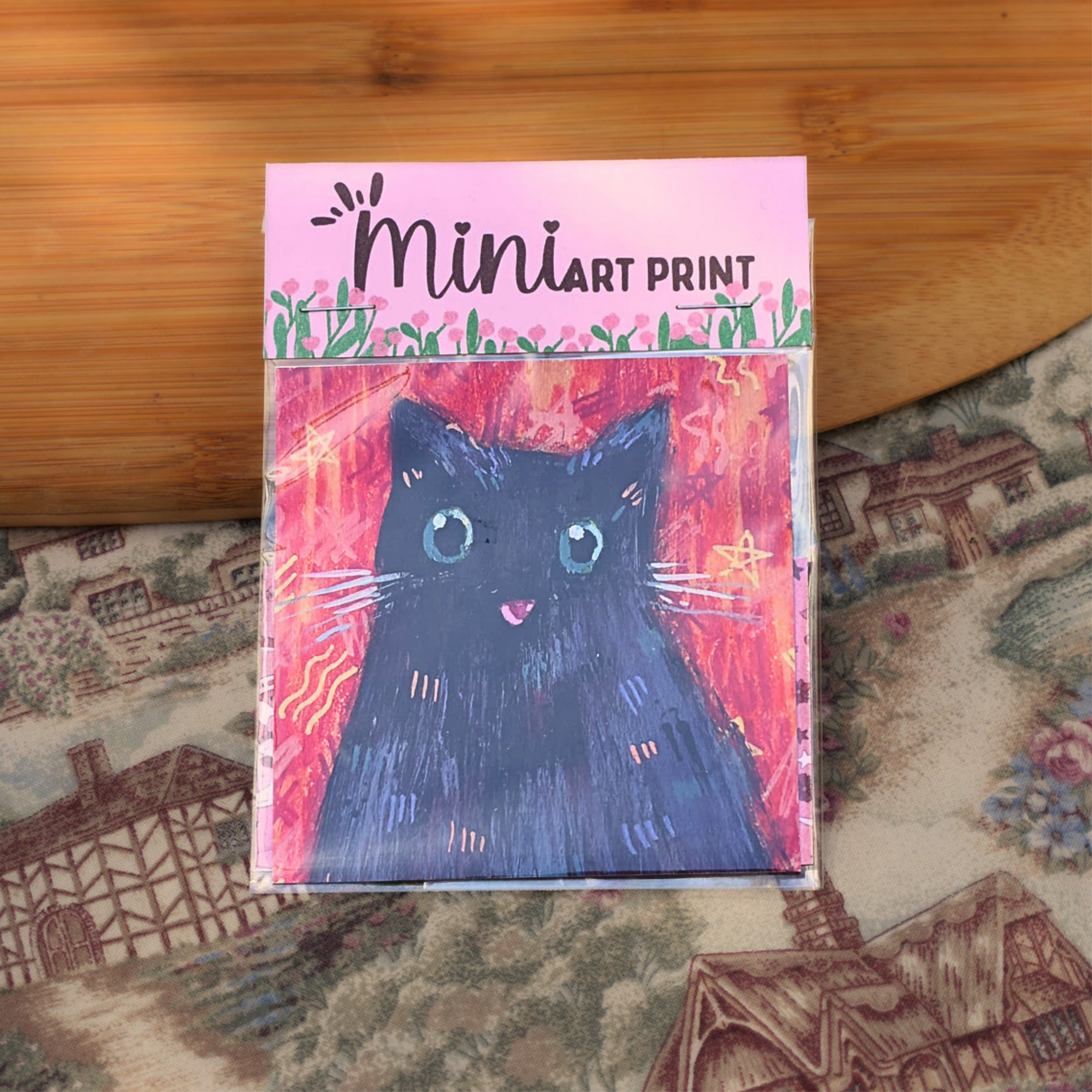 Head Empty Cat Mini Print