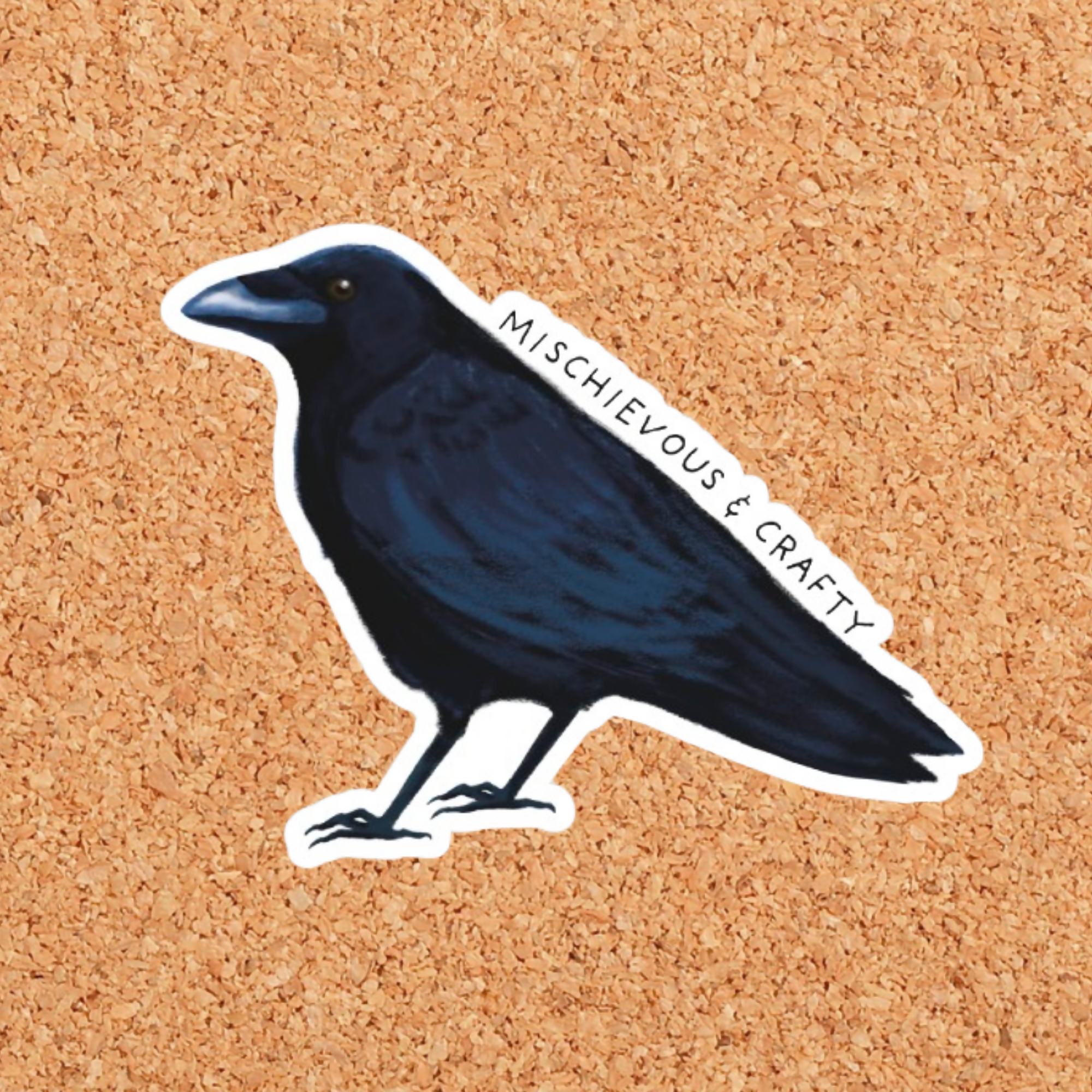 Mischevous & Craft Crow Sticker