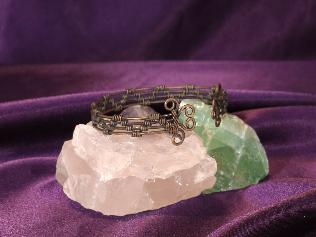 Woven Copper Cuff Bracelet