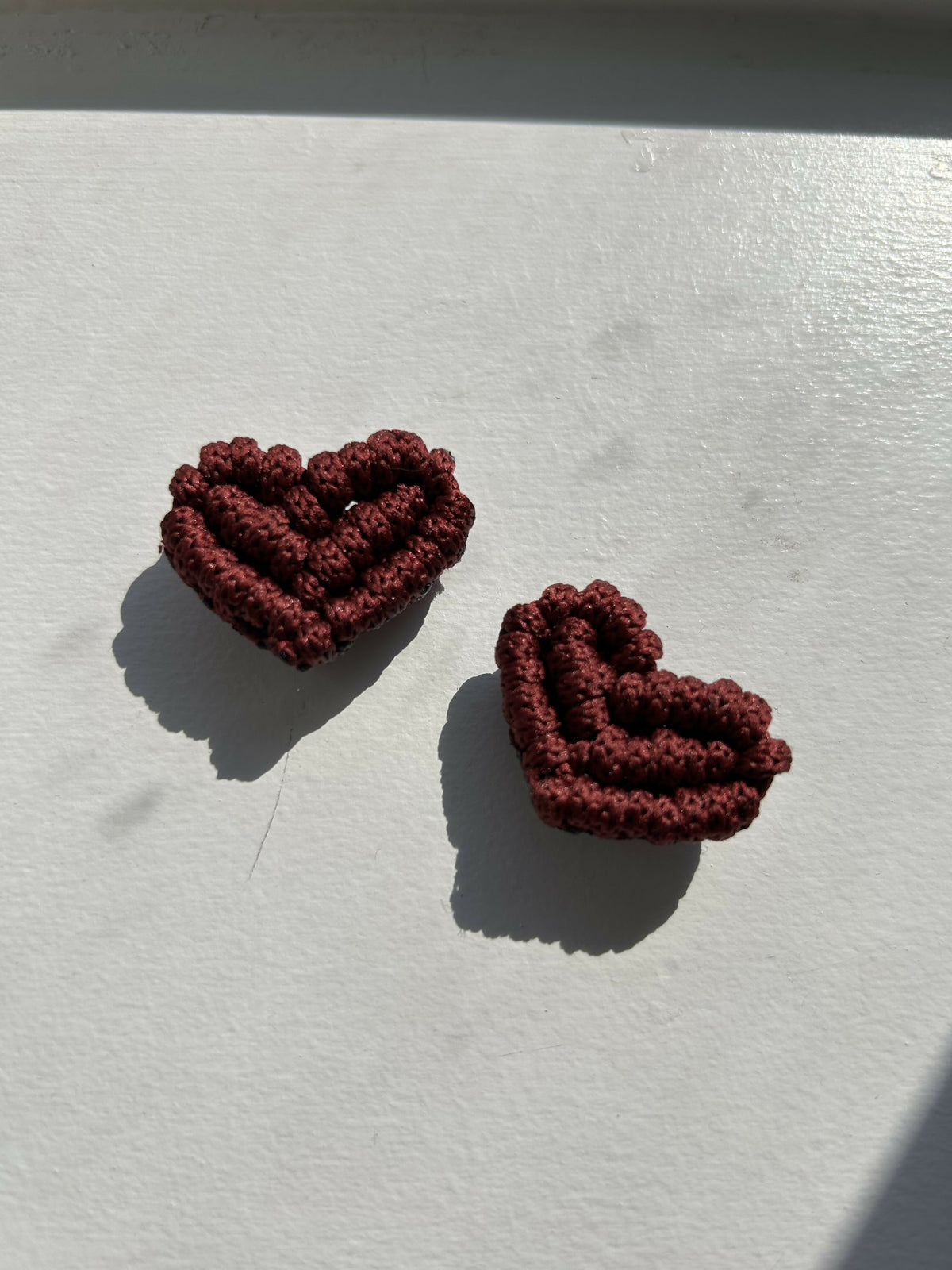 Macrame Heart Magnets - Pack of 2