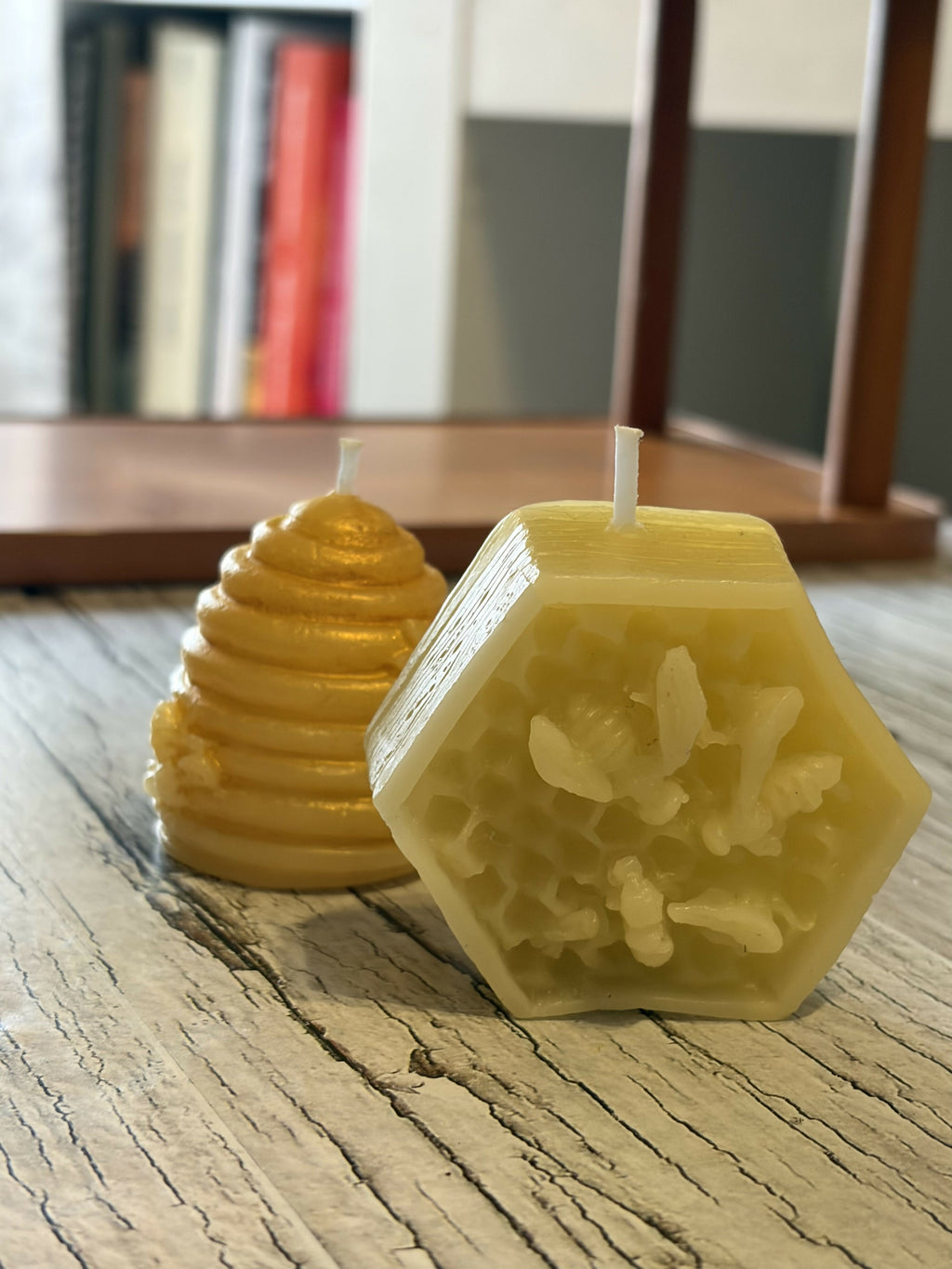 Small Honeycomb Pillar Candle