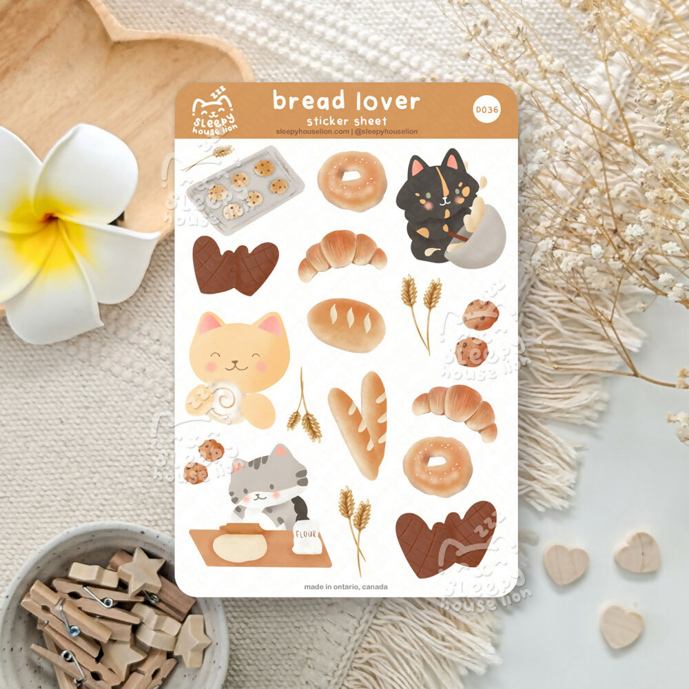 Bread Lover Vinyl Sticker Sheet