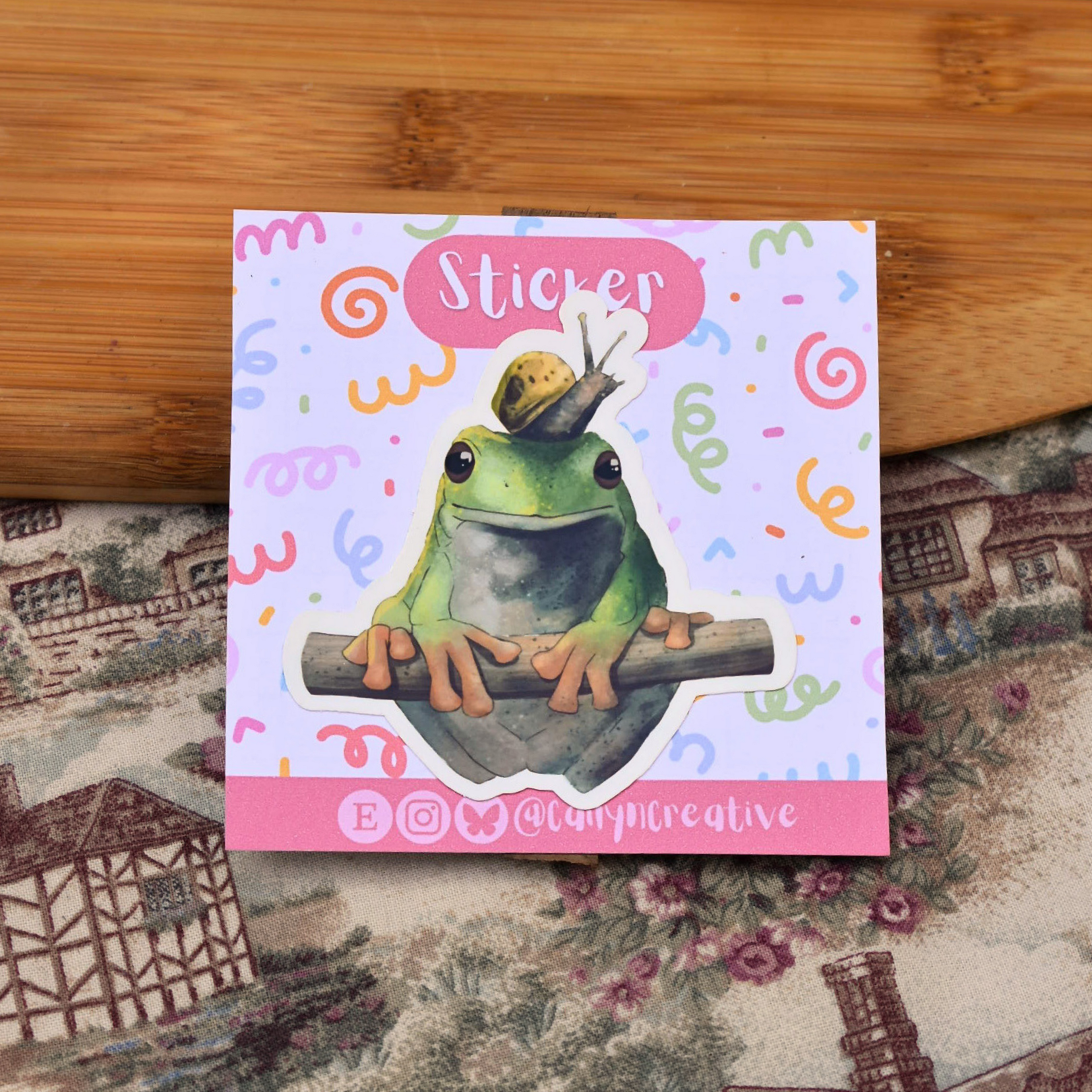 Snail and Frog Sticker