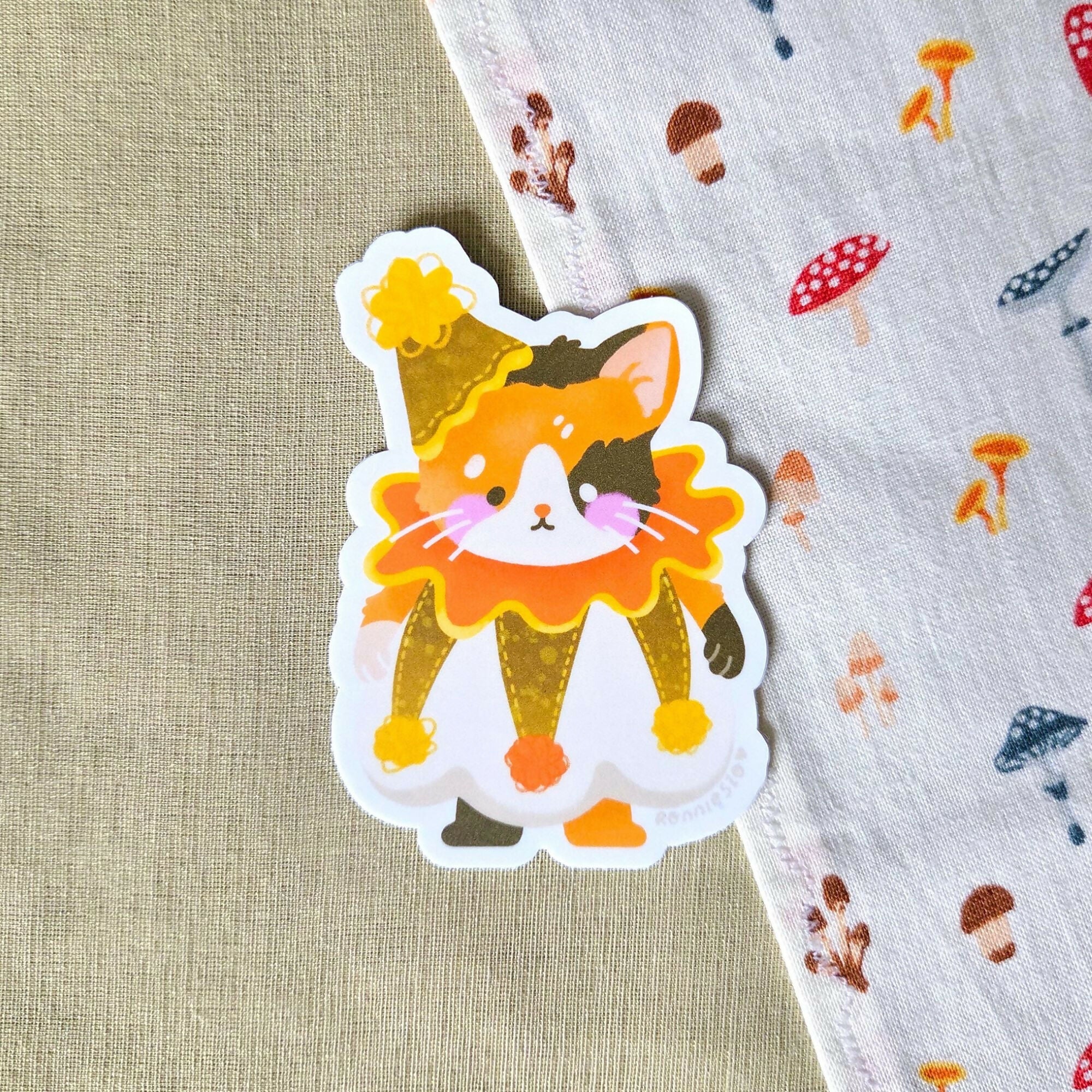 Clown Cat Sticker