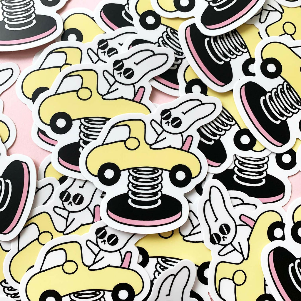 Bunny Drive Vinyl Sticker