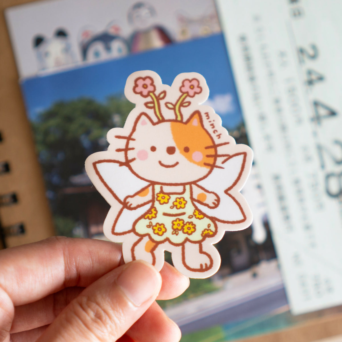 Cat Fairy Die Cut Sticker