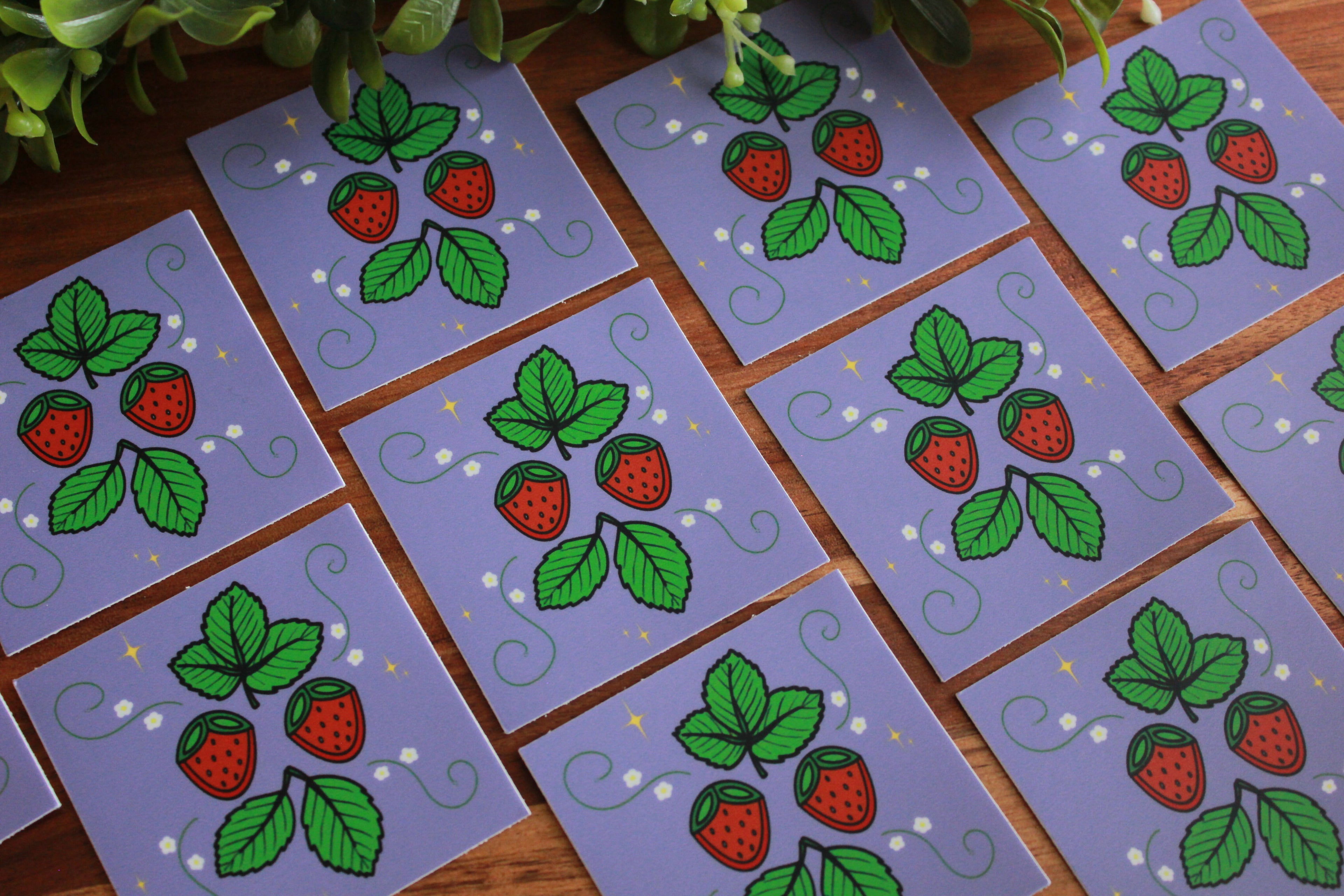 Strawberry and Stars Stickers