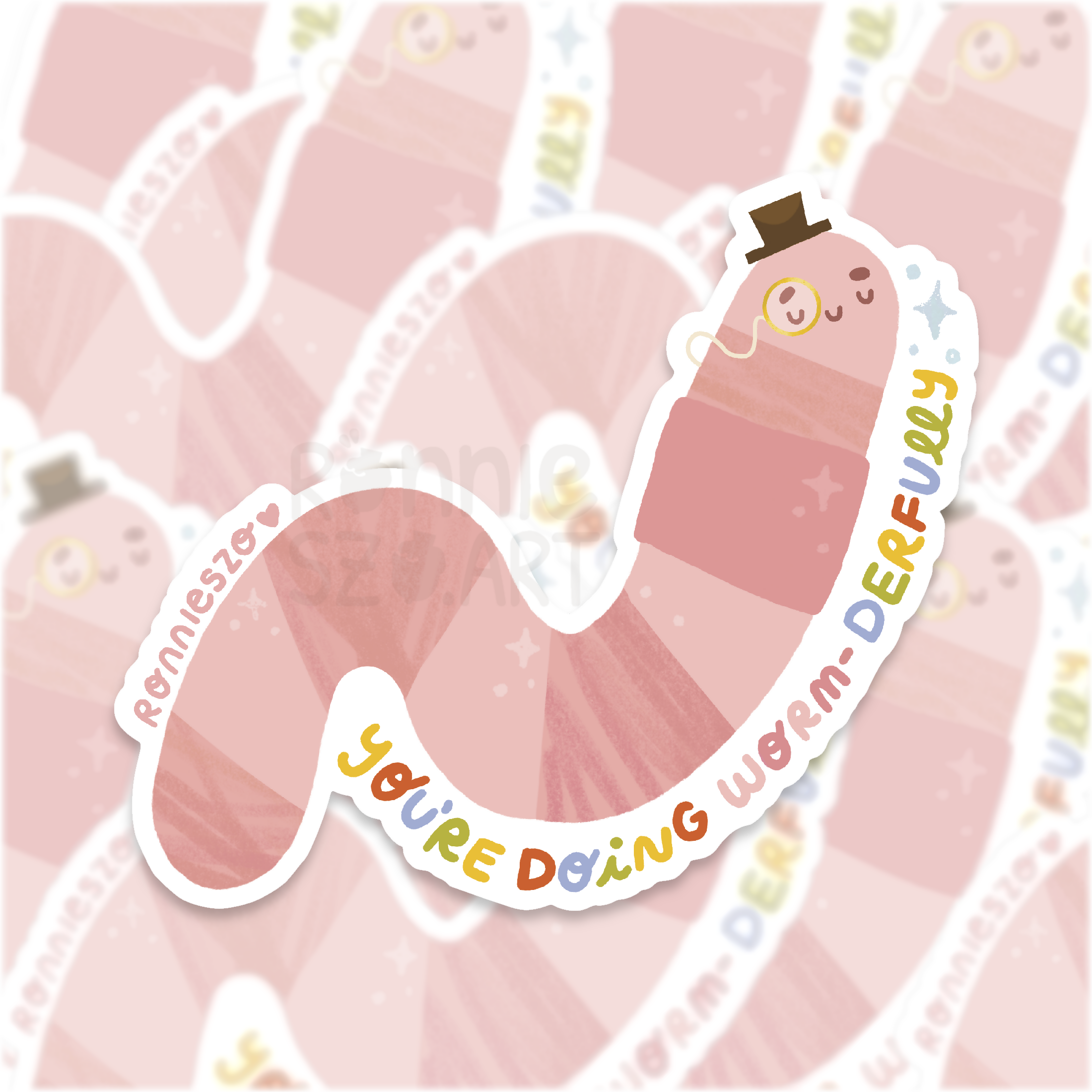 Wormderful Sticker