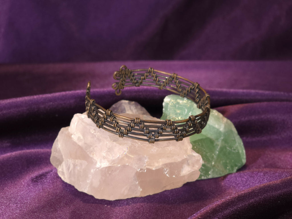 Woven Copper Cuff Bracelet
