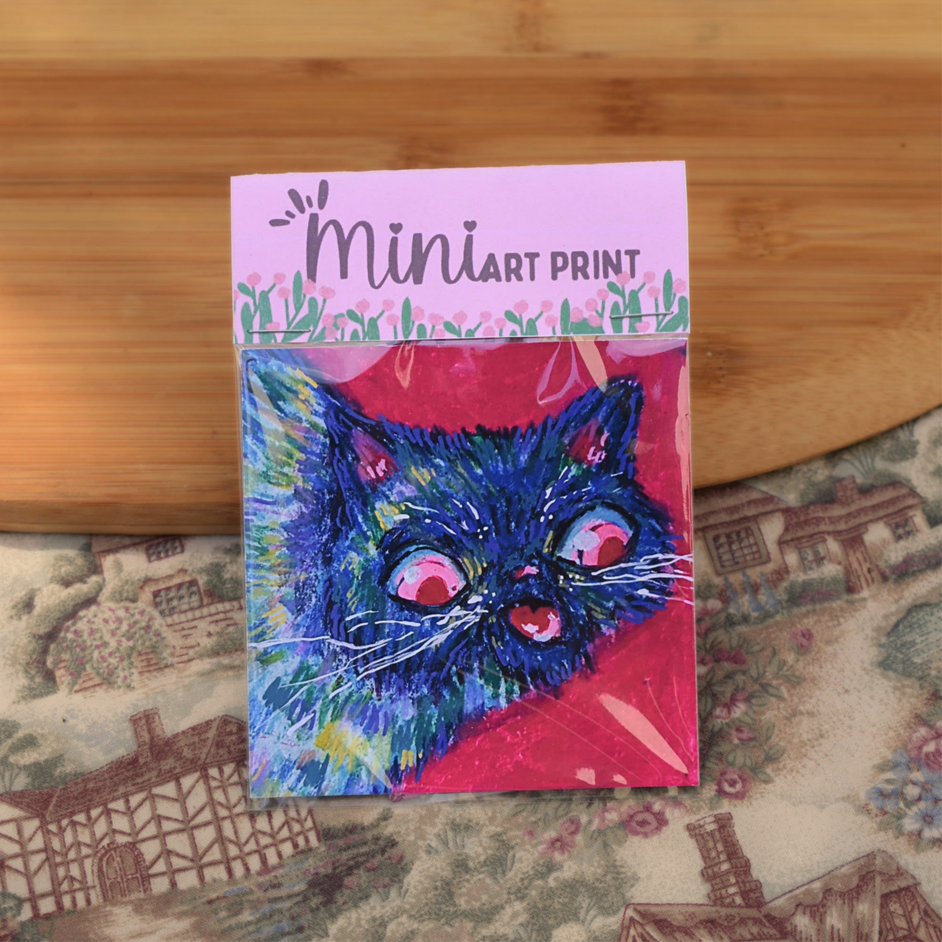 Silly Cat Mini Print