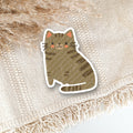 Brown Tabby Cat Vinyl Sticker