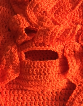 Crochet Octopus Ski Mask (Orange)