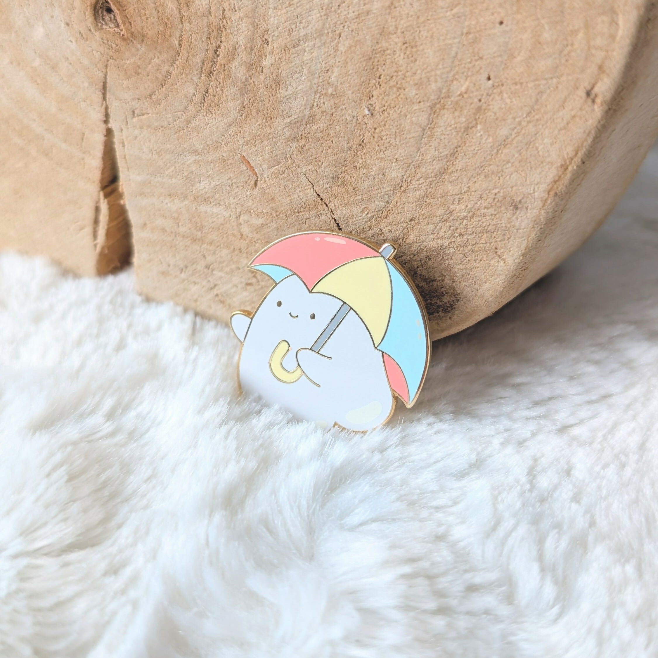 Umbrella Ghost Enamel Pin