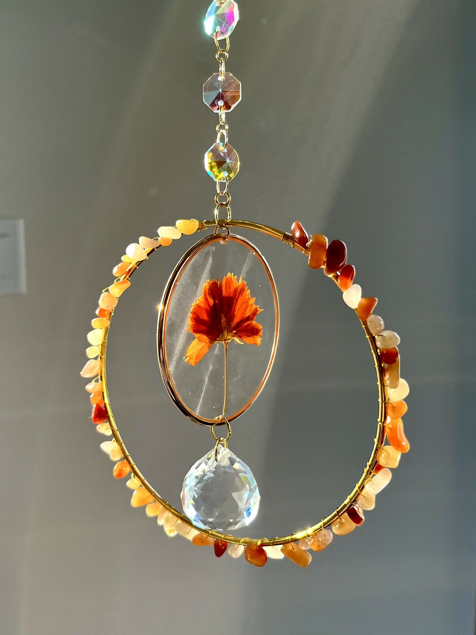Pressed Flower Suncatcher