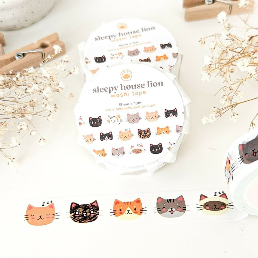 Cattitude Expressions Washi Tape