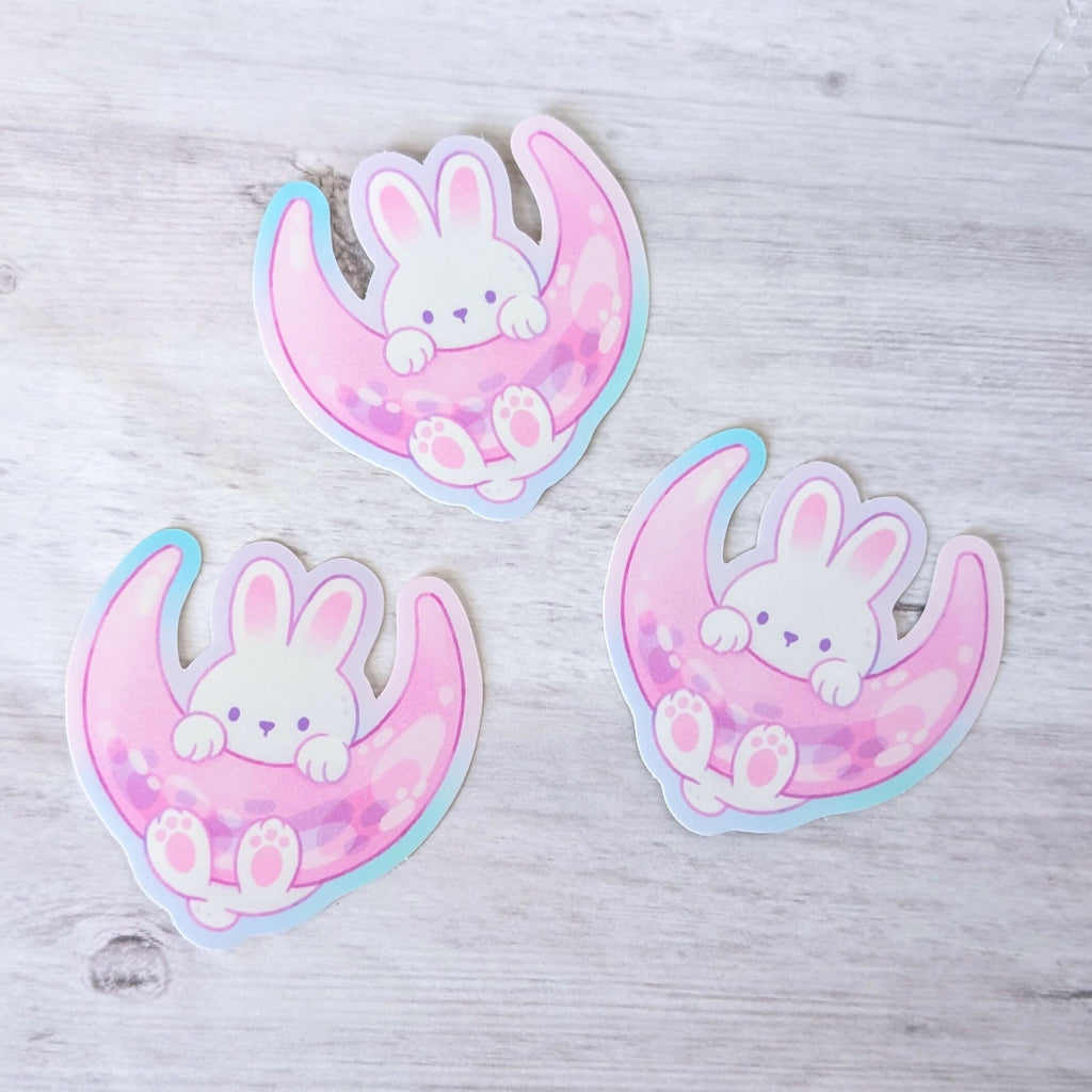 Moon Rabbit Vinyl Sticker
