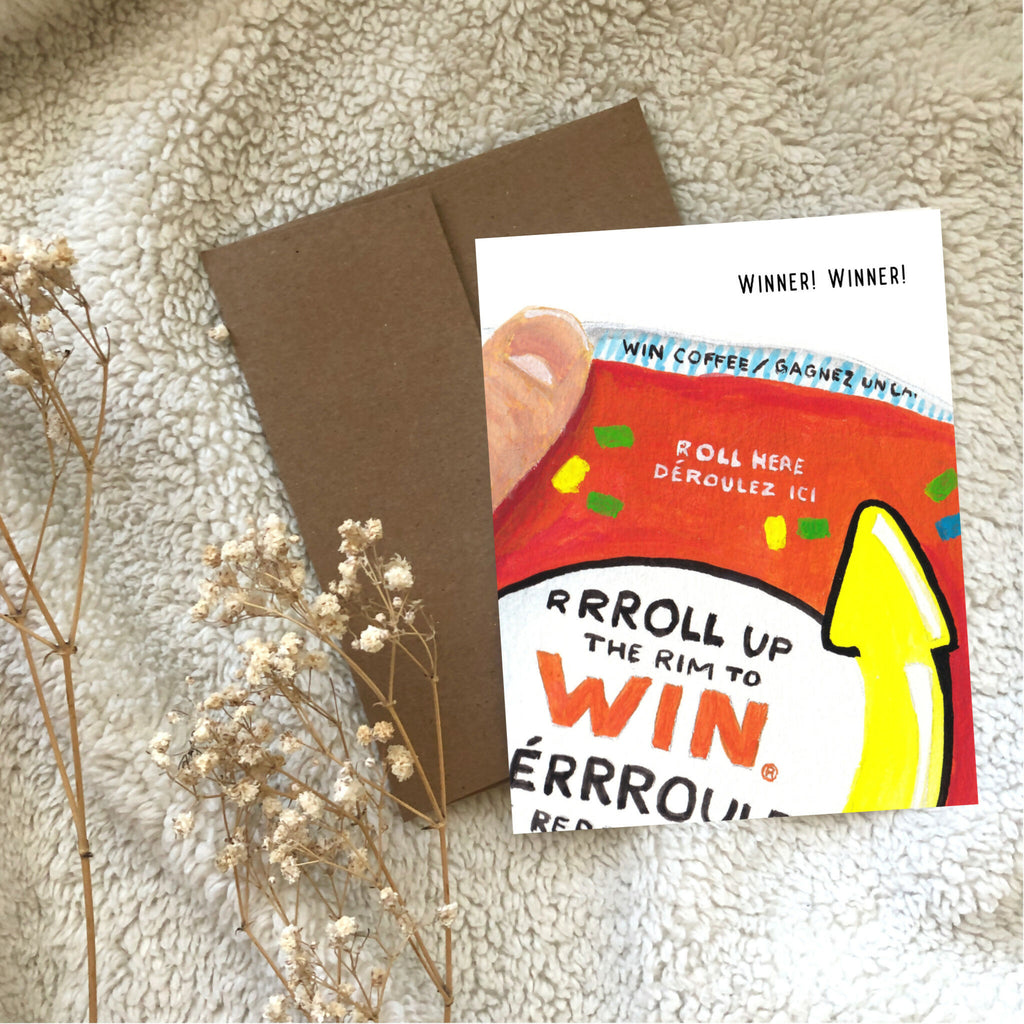 Coffee Winner Greeting Card